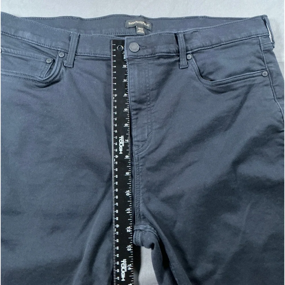 Banana Republic Traveler Pants Mens 40x32 Black Straight Leg 5-Pocket Chino